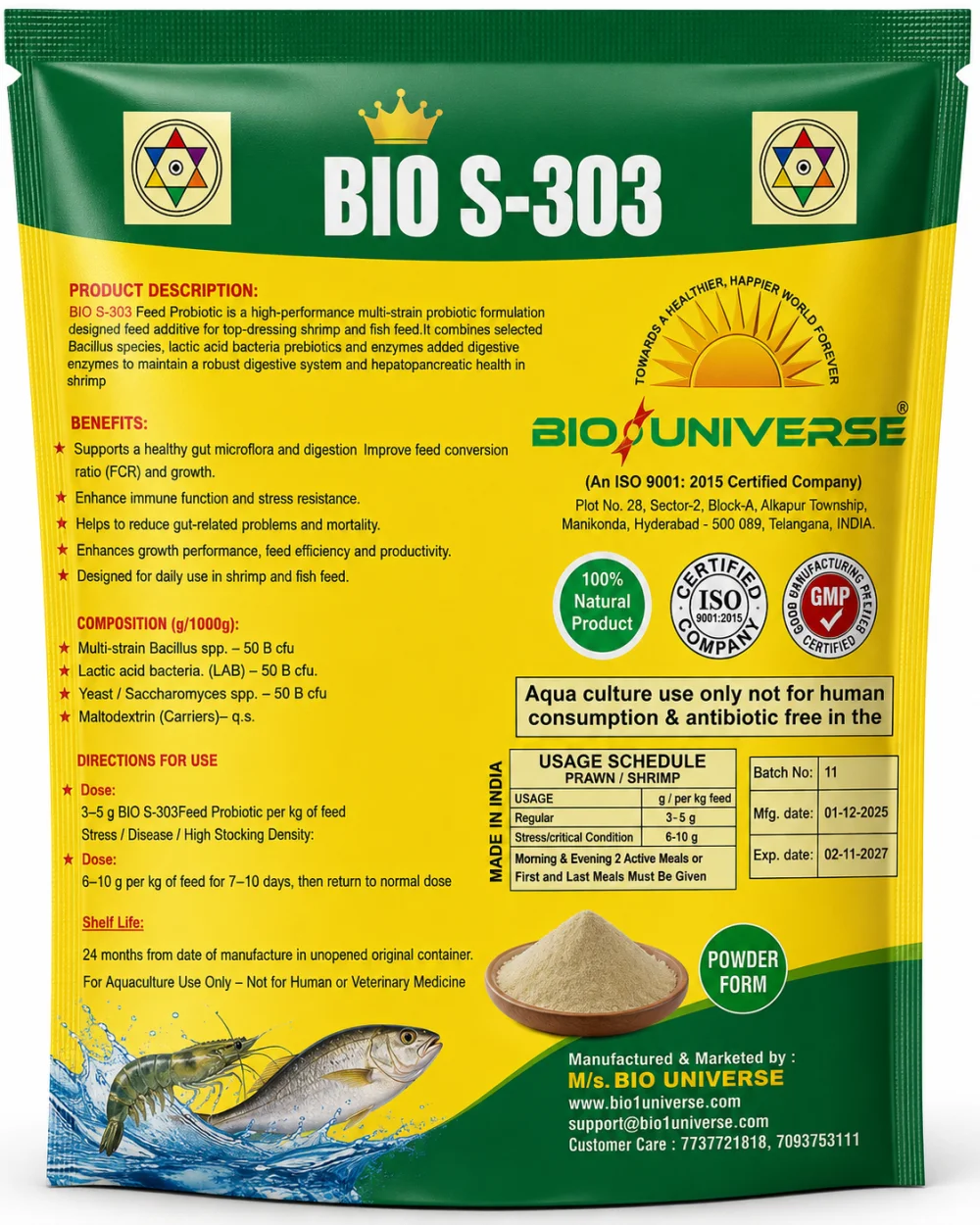 BIO S-303 — Feed Probiotic