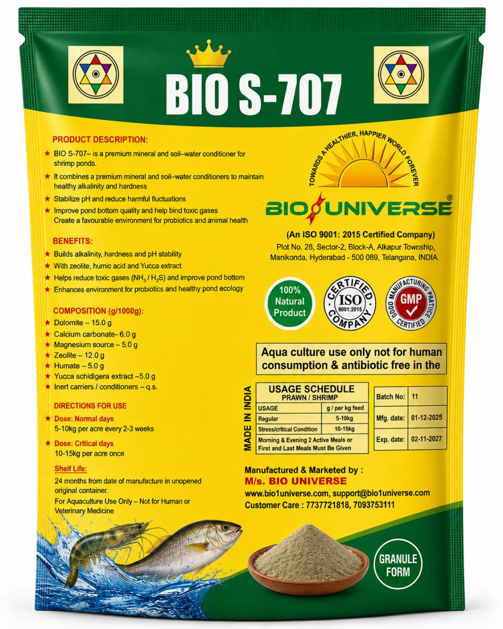BIO S-707 — Mineral & Soil–Water Conditioner